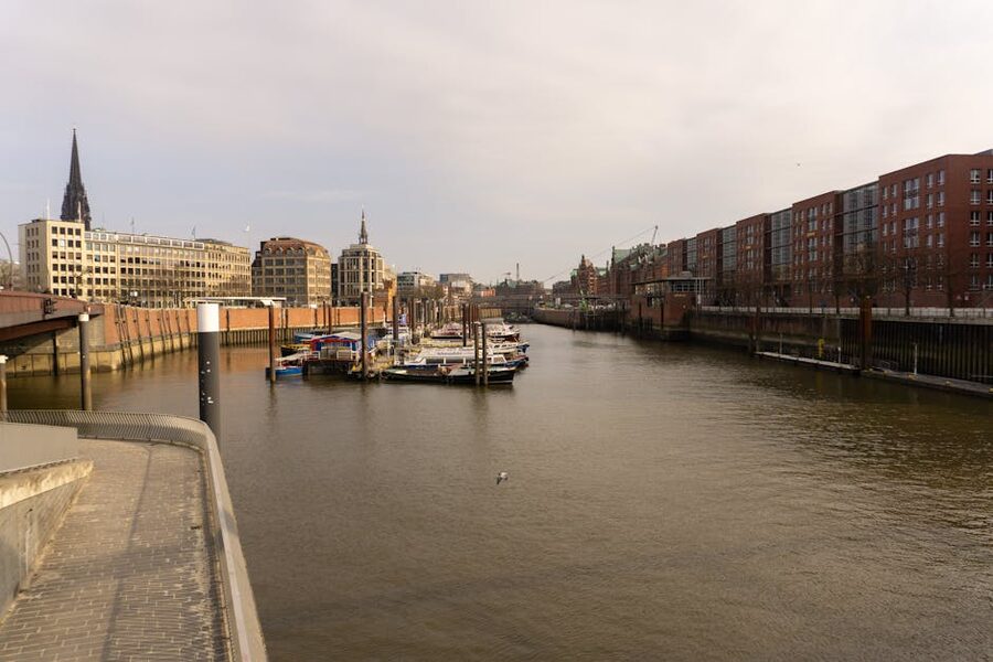 Hamburg port historic architecture
