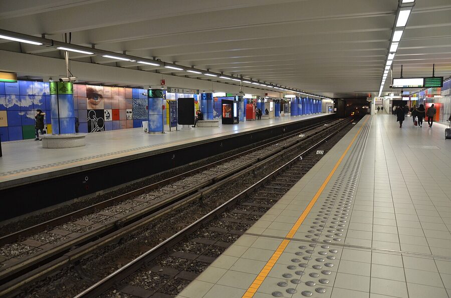 Heysel metro station Brussels Line 6