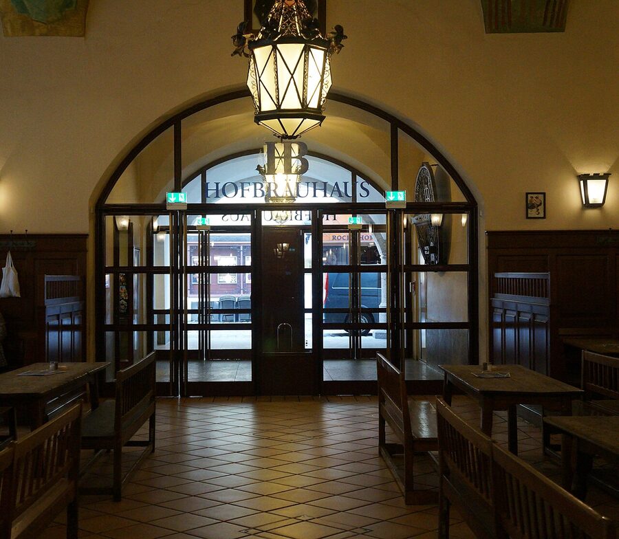 Hofbrauhaus Munich interior beer hall