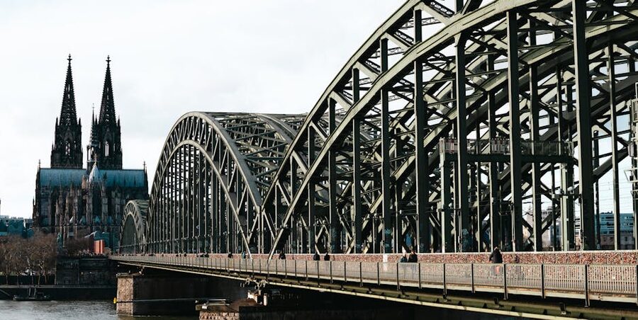Hohenzollern Bridge Cologne iconic view