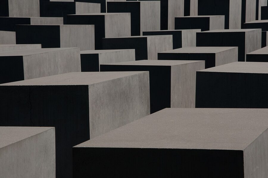 Holocaust Memorial Berlin stelae close up