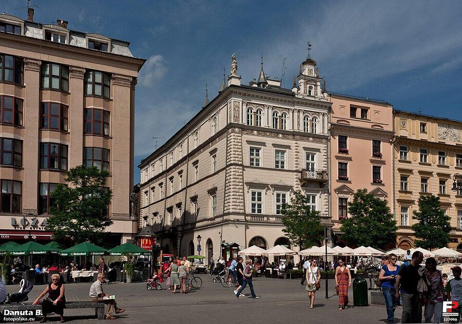 Bonerowski Palace facade on Slawkowska Street Krakow