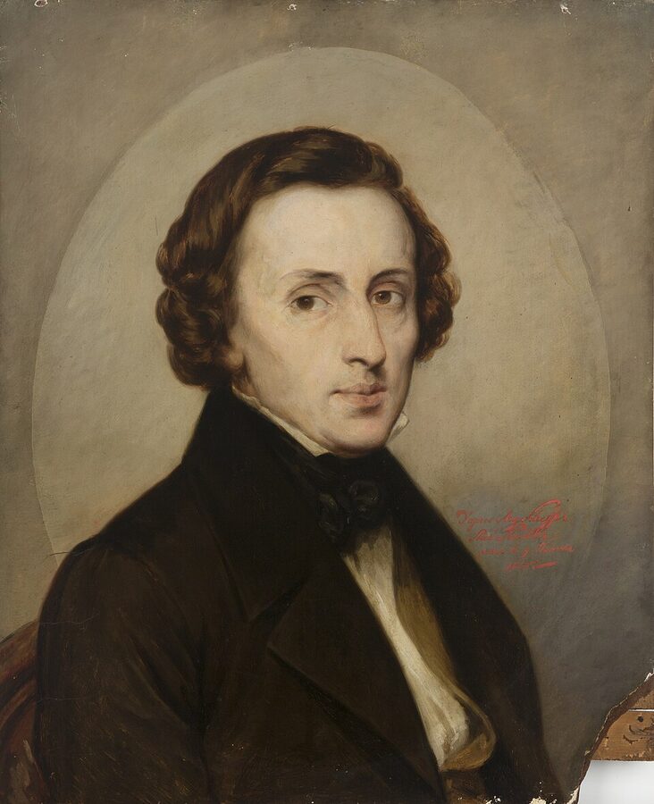 Portrait of Fryderyk Chopin painted by Stanislaw Stattler