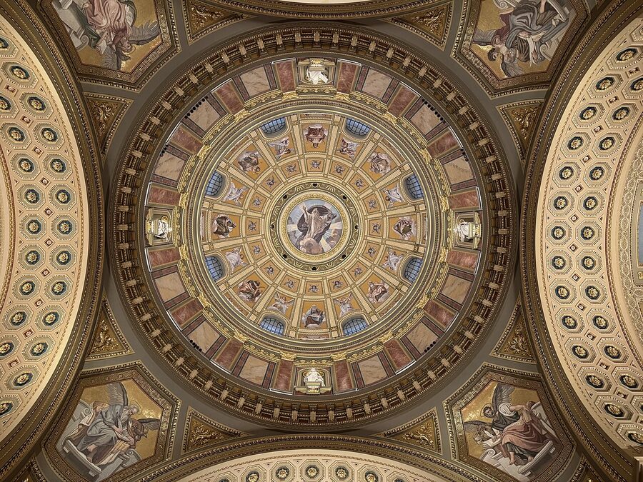 St Stephens Basilica interior with altar view