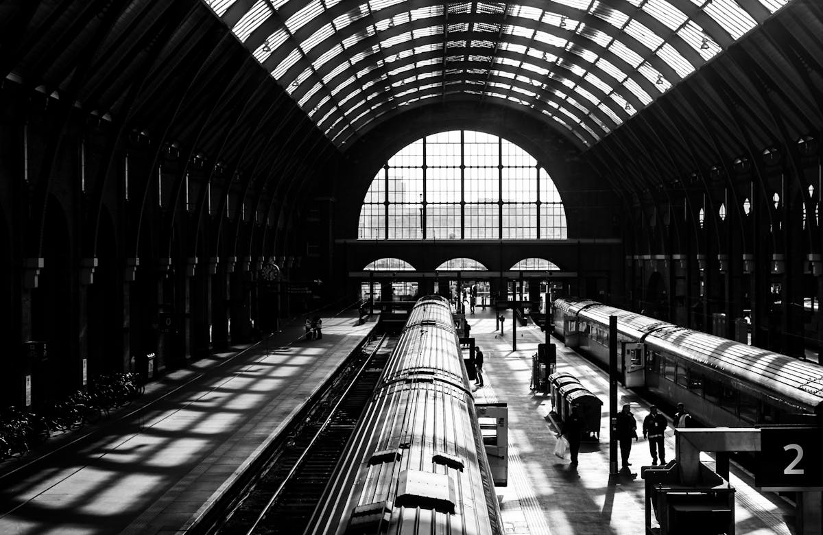 The sweeping interior of Kings Cross Station in London