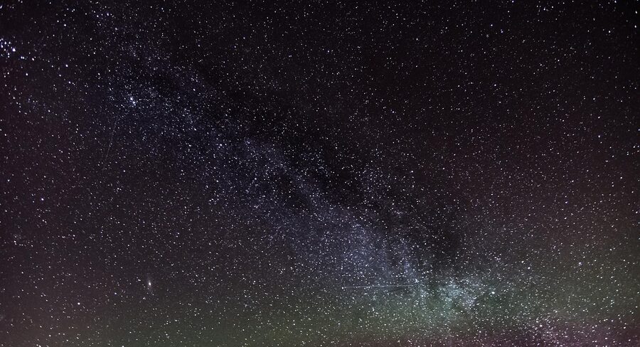 Green aurora borealis over Tromso Norway