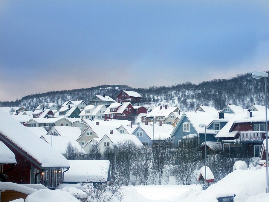 Hamna Tromso in January winter
