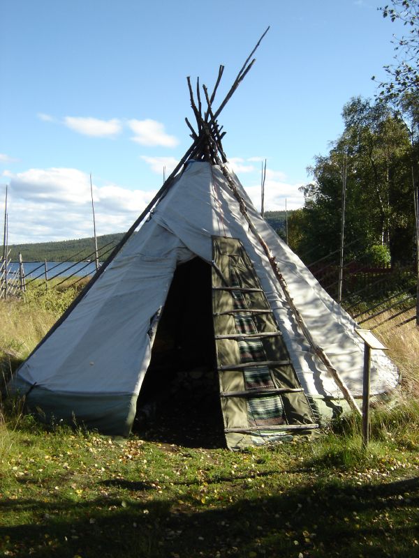 Sami lavvu tent at an open-air museum