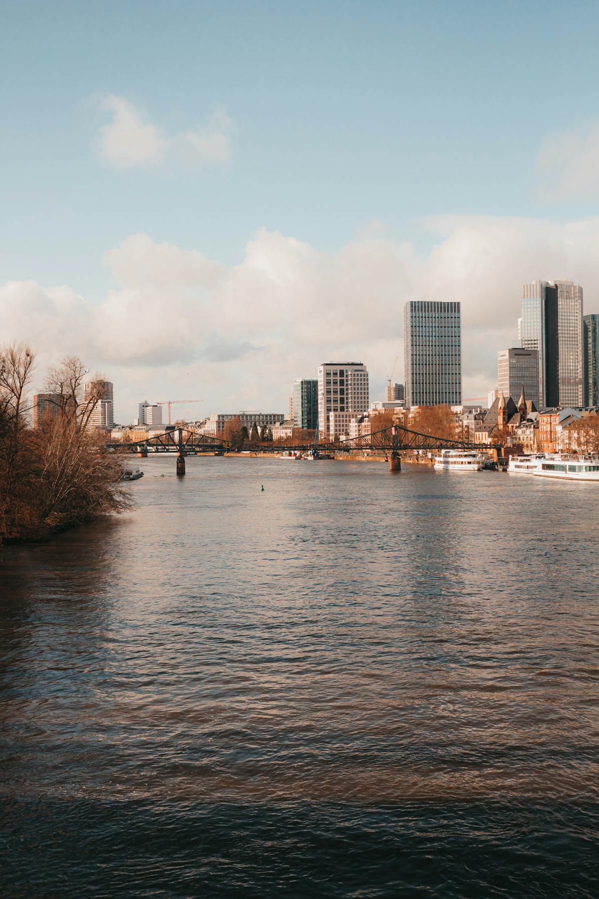 The Frankfurt skyline from the south bank of the Main