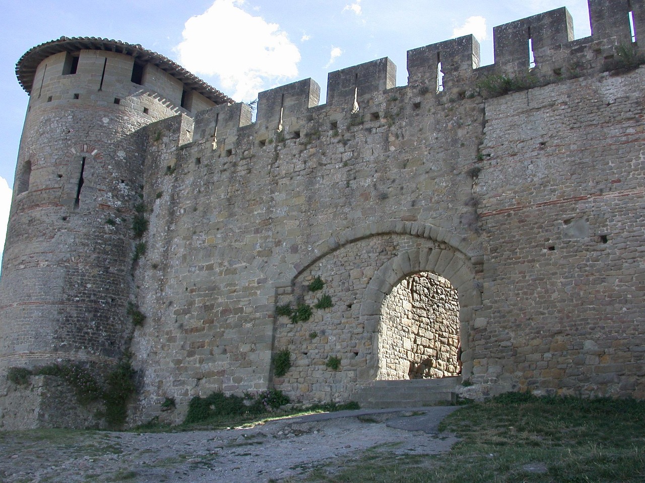 Carcassonne castle and medieval town with bridge and towers