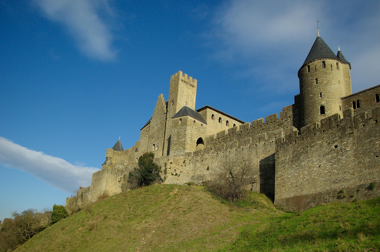 Inside the ramparts of Carcassonne castle