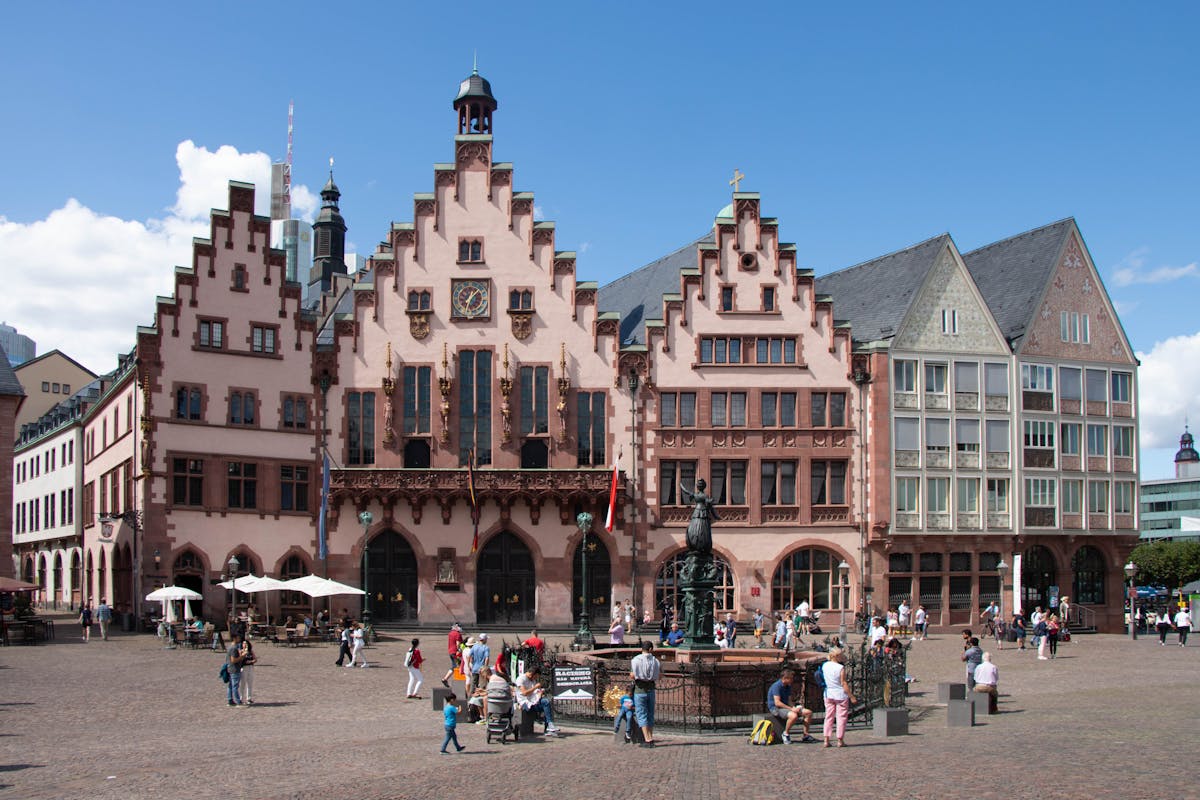 Romerberg square in the heart of old Frankfurt