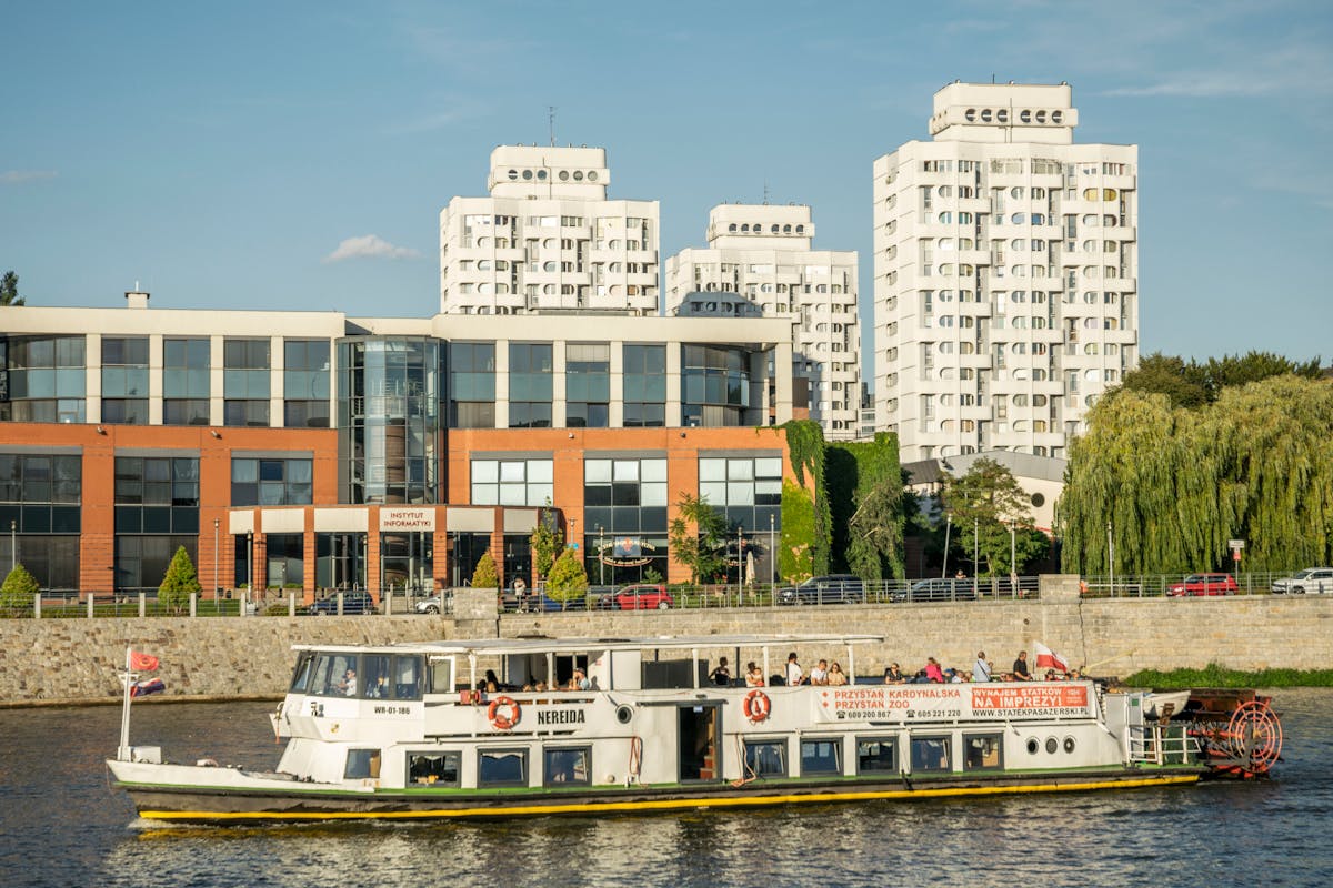 A sightseeing cruise boat on a European river