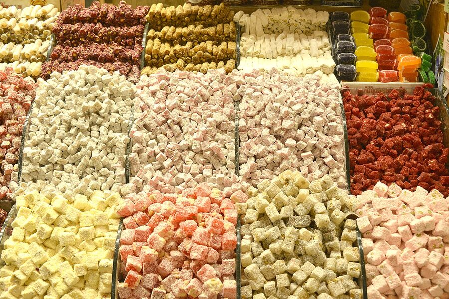Sweets Turkish delight Spice Bazaar Istanbul