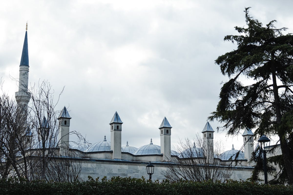 Sultanahmet Mosque exterior in Istanbul's historic district