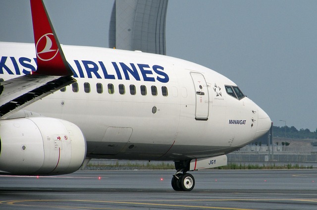 Turkish Airlines aircraft taxiing at Istanbul Airport