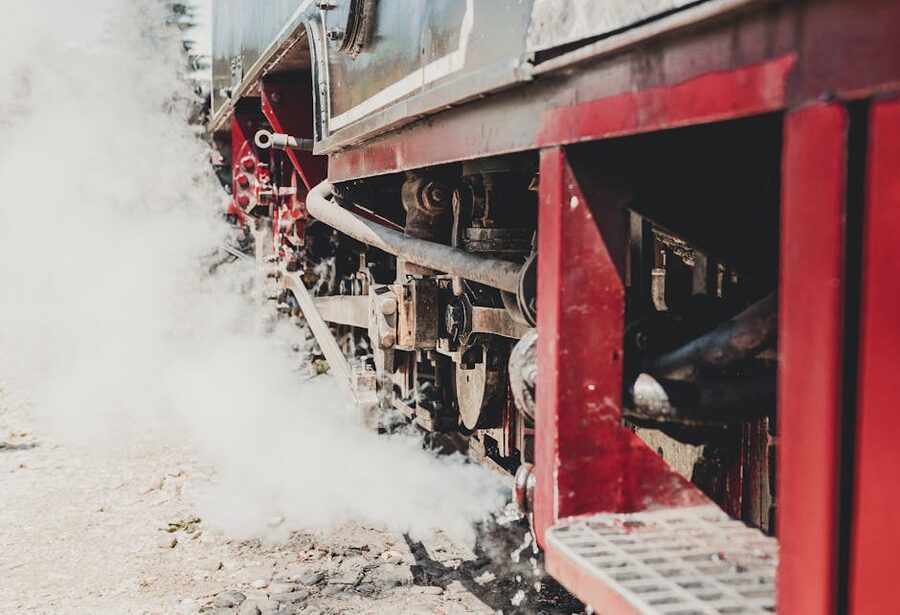 Vintage steam locomotive detail