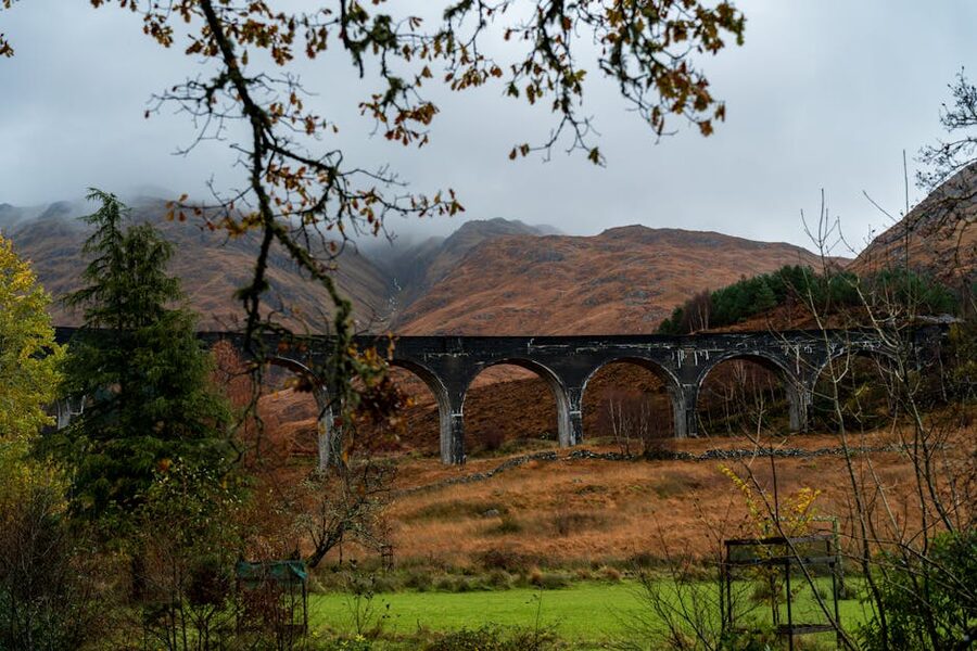 Glenfinnan Viaduct autumn foliage