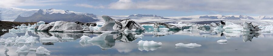 Jokulsarlon Glacier Lagoon panorama Iceland