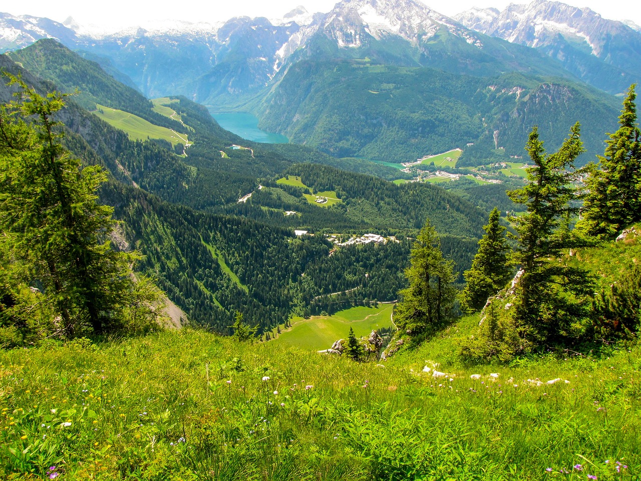 Alpine vista from the Eagle's Nest terrace in Berchtesgaden