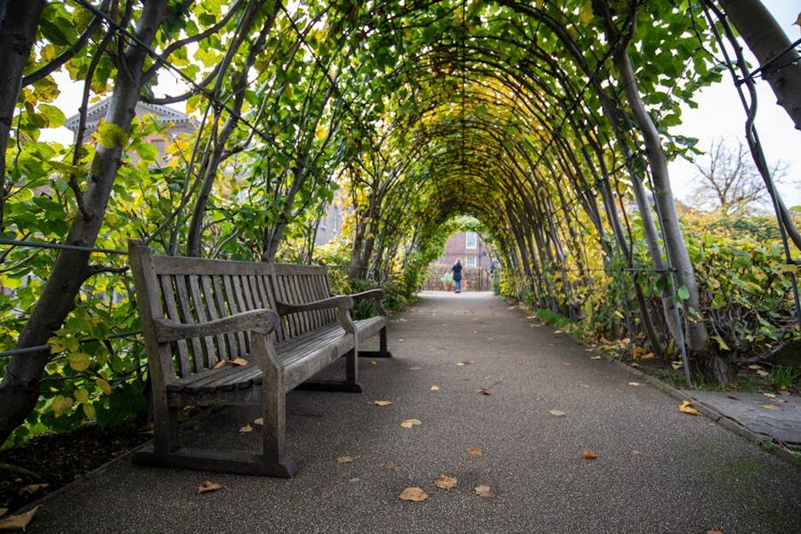 Kensington garden archway walkways