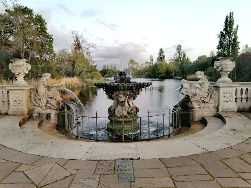 Historic fountain Kensington Gardens