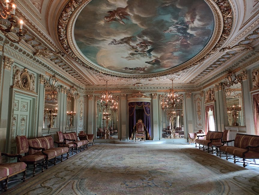 Classic palace interior ornate rooms