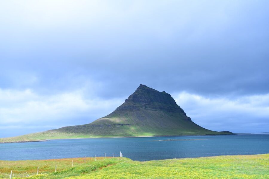 Kirkjufell mountain by the sea Iceland