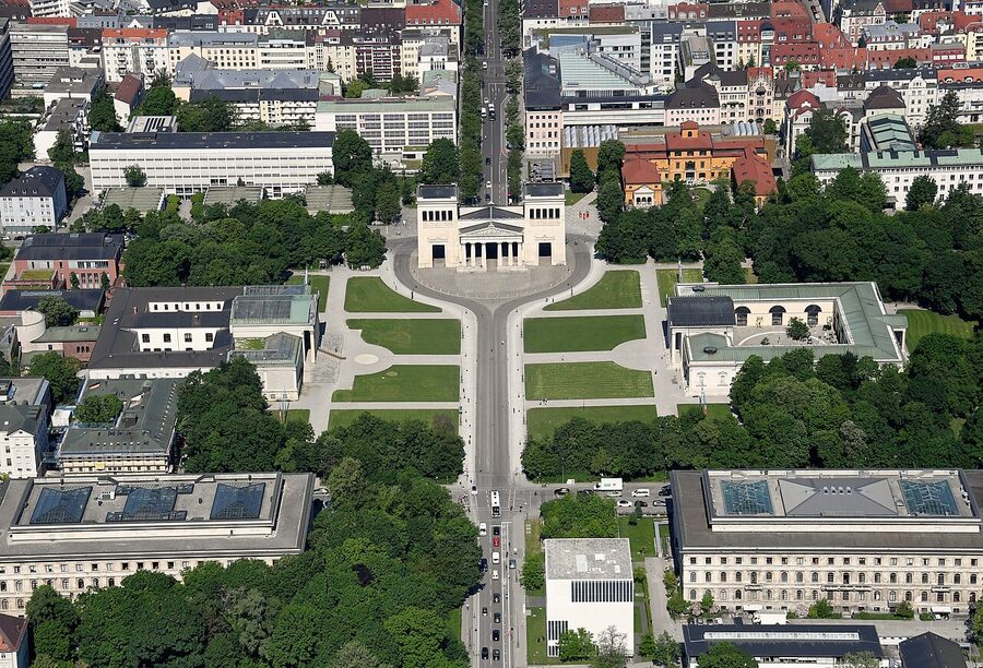 Königsplatz Munich aerial view