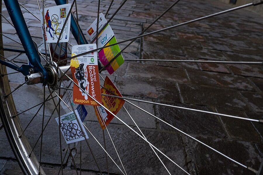 Bicycle parked in Krakow Old Town
