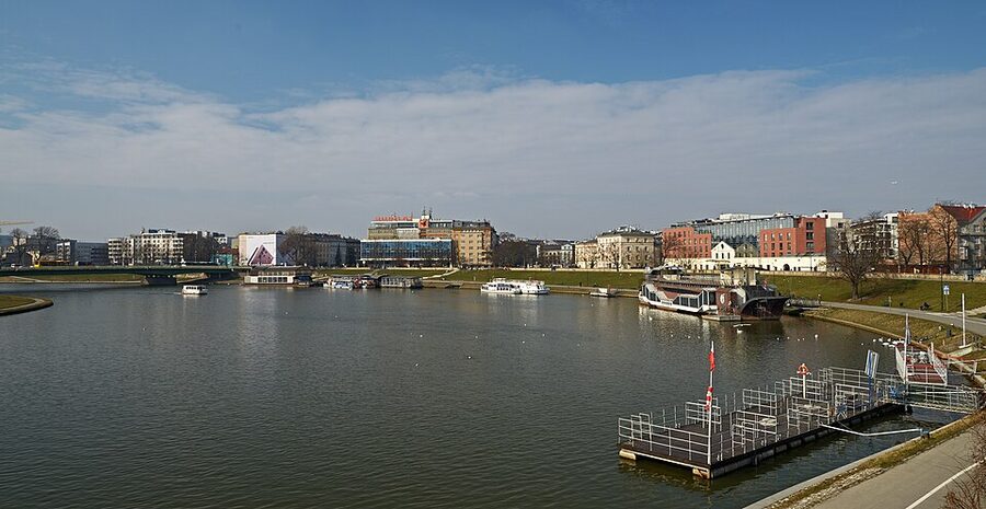 Vistula River near Wawel Castle in Krakow