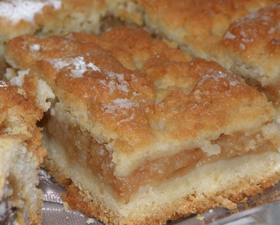 Szarlotka Polish apple pie slice