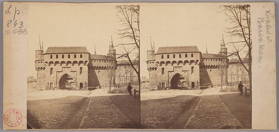 Krakow Barbican viewed from St Florians Gate