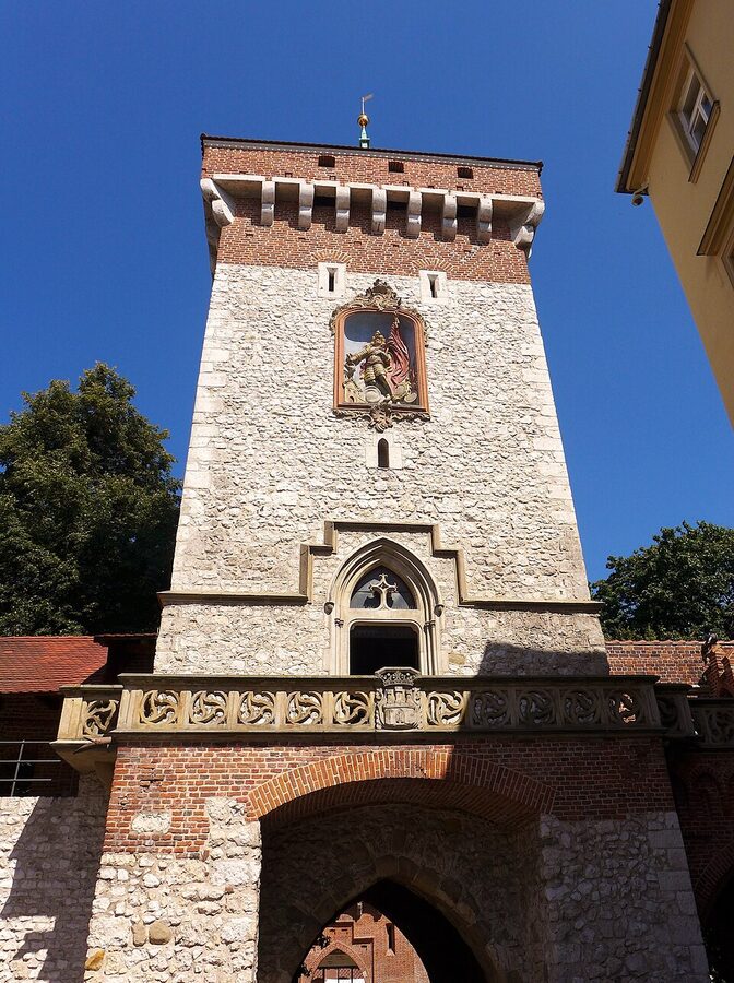 St Florians Gate Krakow medieval city walls