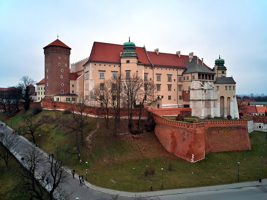 Wawel Royal Castle from Stradomska Street Krakow