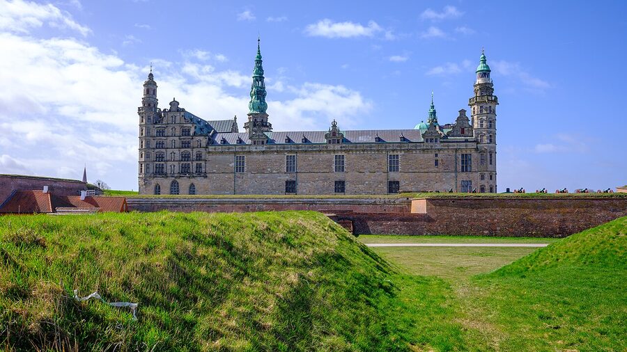 Kronborg Castle viewed from the Oresund Strait Helsingor