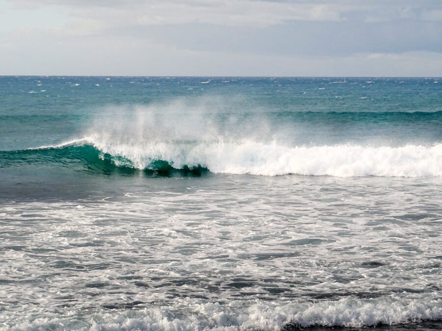 Ocean waves at Las Canteras Beach in Gran Canaria