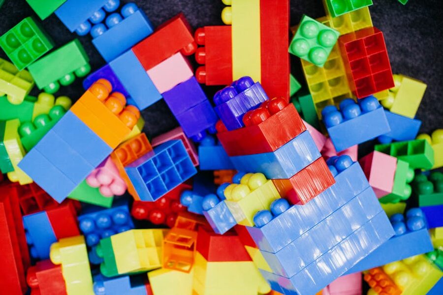 Colorful LEGO bricks pattern