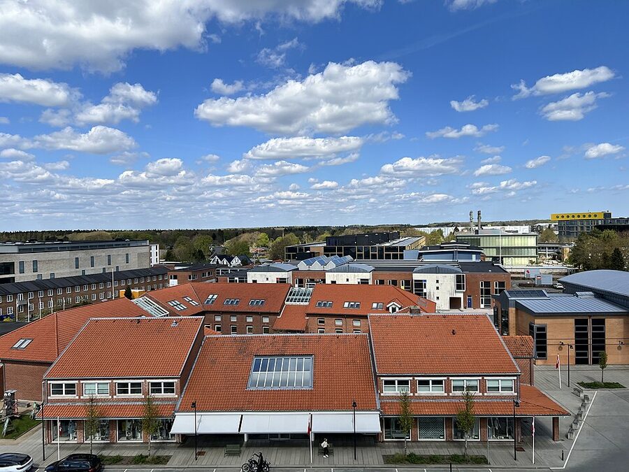 Billund town skyline with LEGOLAND