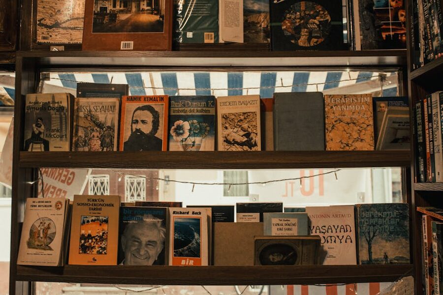 Vintage bookshop antique books