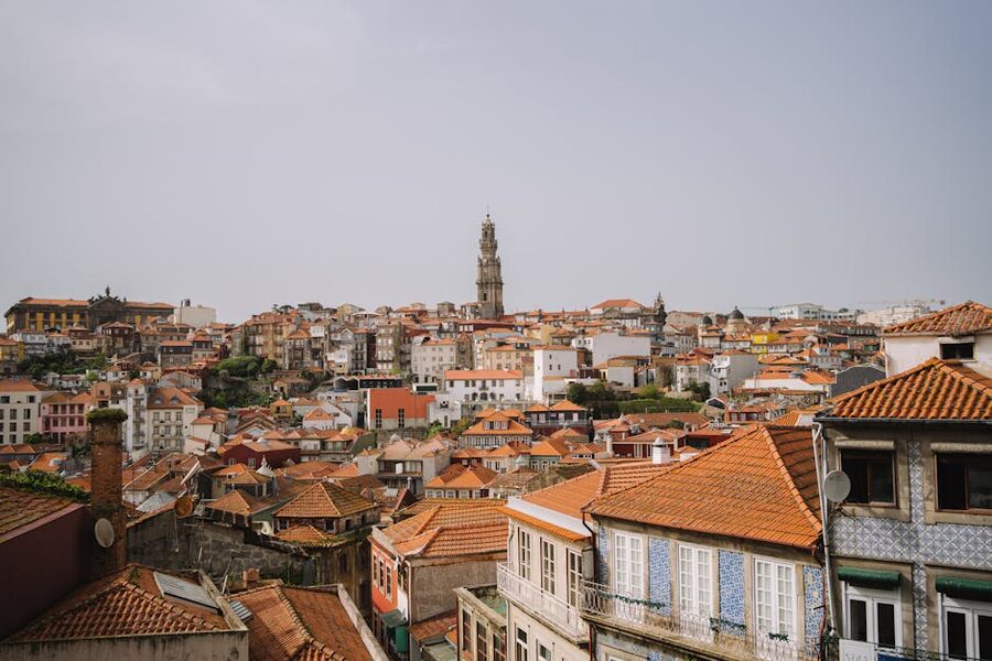 Clerigos porto view angle