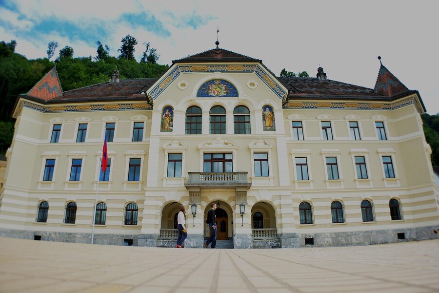 Liechtenstein parliament building and palace