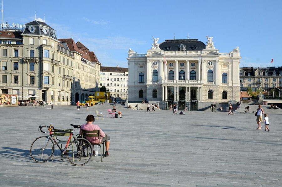Zurich Opera House at Sechselautenplatz