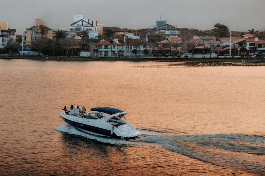 Lisbon waterfront sunset panorama