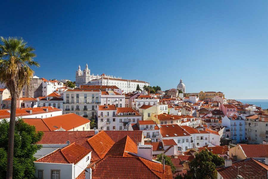 Lisbon cityscape travel view