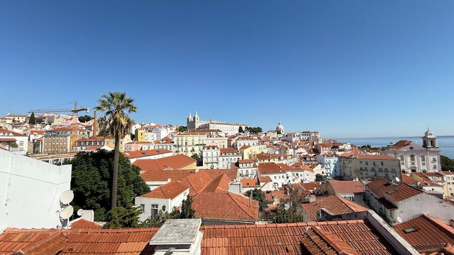 Lisbon landscape colourful view