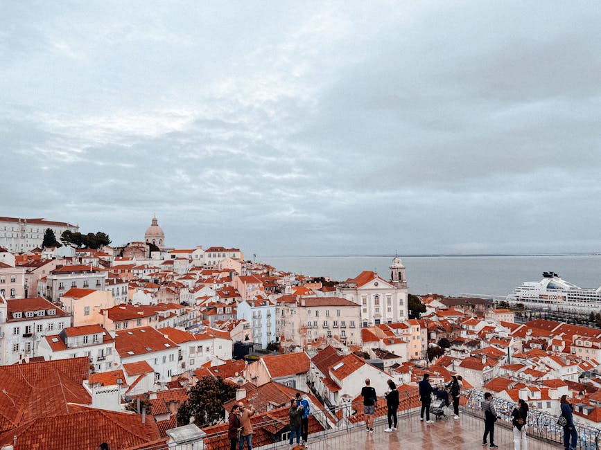 Lisbon elevated historic view