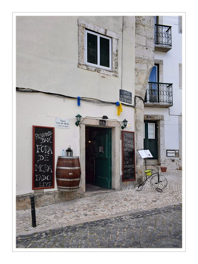 Fado singers performing at Largo de Santo Estevao, Lisbon