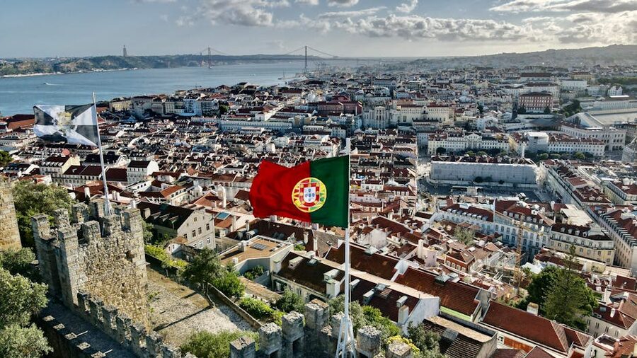 Lisbon aerial from Saint Georges Castle