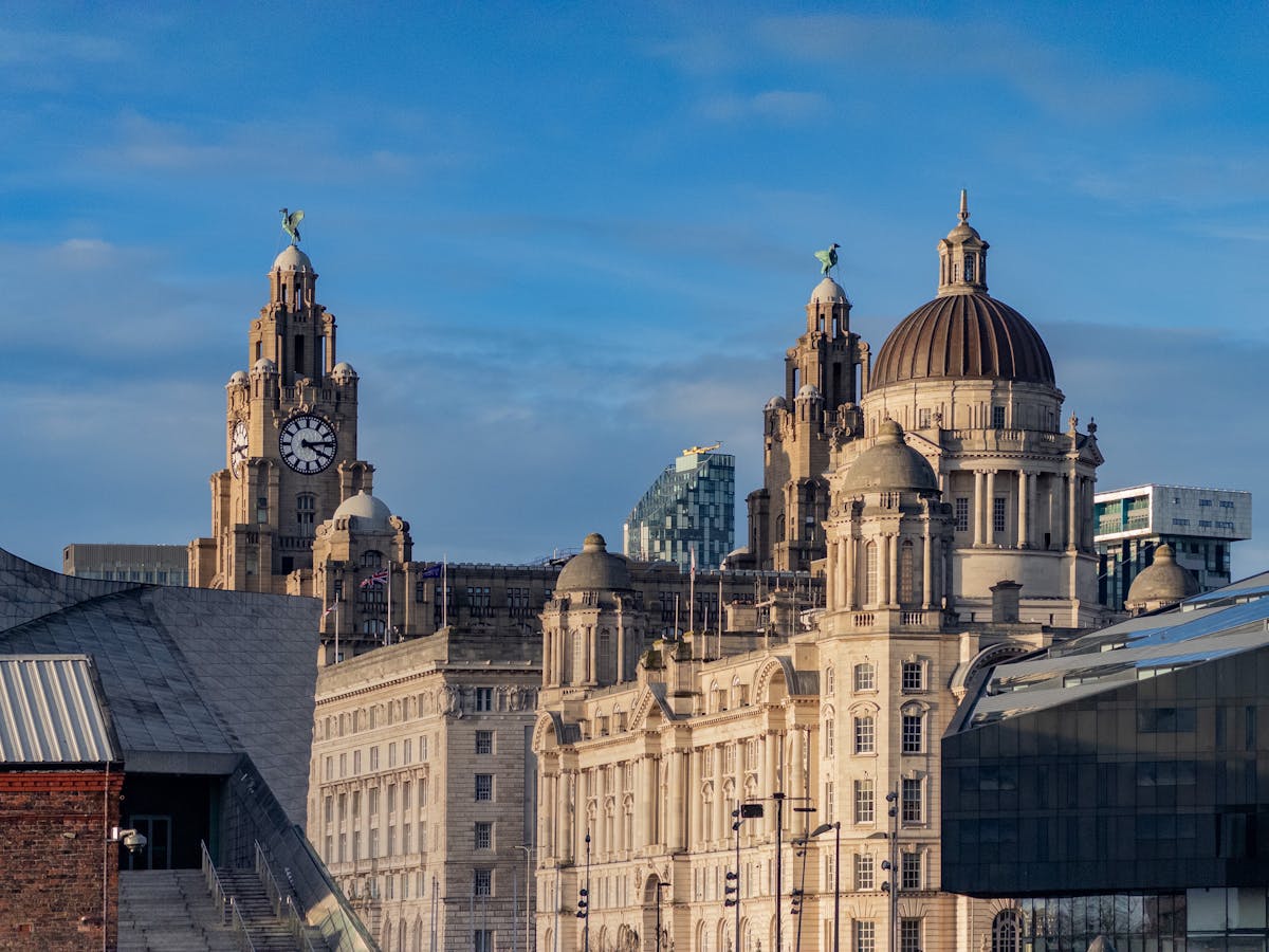 Royal Liver Building in Liverpool with the iconic Liver Birds on top